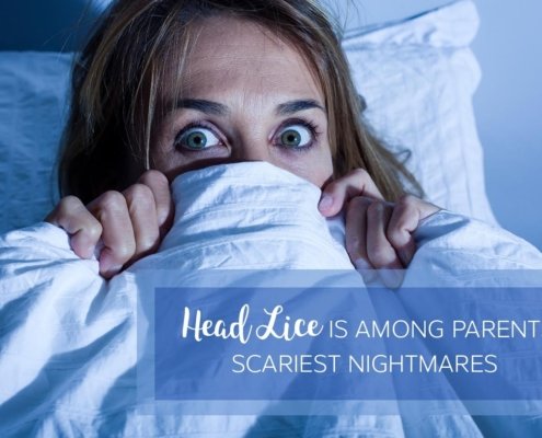 Head lice removal scares a mother hiding in bed because head lice is among parents’ scariest nightmares visit Lice Clinics of America - Mckinney for more information